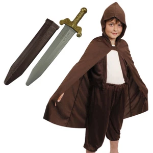 BOYS HOBBIT COSTUME WORLD BOOK DAY FANCY DRESS OUTFIT KIDS MYTHICAL CHARACTER - Picture 1 of 4