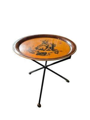 Mesa Plegable Italiana Tole Gueridon Años 60 Foto 1 de 4