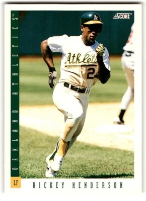1993 Score Rickey Henderson #71 Oakland Athletics - Image 1 of 2