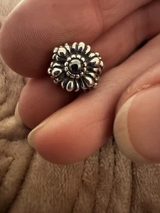 Genuine Pandora  March Birthstone Hematite Bloom Charm 790580HEM - Picture 1 of 5