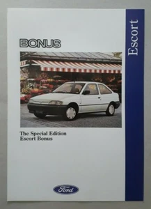 Ford Escort Bonus Special Edition Leaflet / Brochure 1992 - Picture 1 of 2