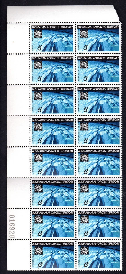 1972 AAT Australian Australia Territory 6c Treaty Upper Left Cnr Block 16 MNH - Image 1 of 1