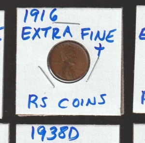 Centavo Lincoln 1916 XF+ ~ difícil de obtener de alta calidad **extra fino** #101 envío gratuito - Imagen 1 de 2