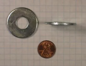 LAVADORA #7/16" USS TIPO A PLANA LISA, ACERO, GALVANIZADO, 1/2" ID, 1-1/4" OD - Imagen 1 de 1