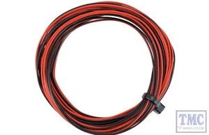 DCW-32RBT DCC Concepts Black/Red Twinned Stranded Decoder Wire (6m) - Picture 1 of 1