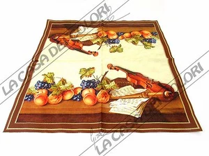 IHR - TOVAGLIOLI LUNCH -STILL LIFE WITH VIOLIN CREAM-33x33cm-4 PZ- L19460 - T28 - Picture 1 of 1