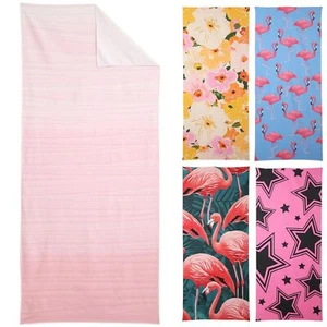 Pink Gradient Microfiber Oversized Lightweight Beach Towel Quick Dry Sand Fre... - Picture 1 of 7