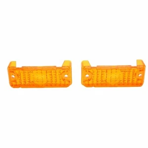 New Pair Of Amber Parking Light Lens Trim Parts Fits Chevy II Nova A3055 - Picture 1 of 3