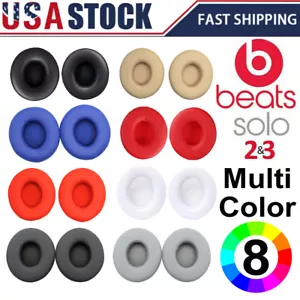 1 Pair Ear Pad Cushion Replacement For Beats Dre Solo 2 Solo 3 Wireless / Wired - Bild 1 von 10