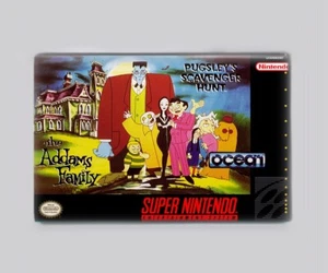 ADDAMS FAMILY PUGSLEY'S SCAVENGER HUNT SNES 2"x3" IMÁN NEVERA (super nintendo - Imagen 1 de 3