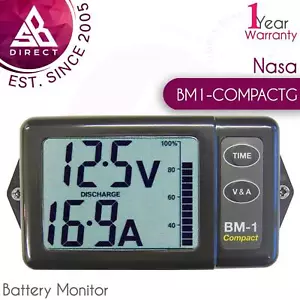 NASA Marine BM-1 COMPACT Batteriemonitor - 12VDC│Kompakte Größe│Boot & Marine│Grau - Bild 1 von 3