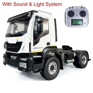 1/14 4x2 RC Painted Assembled Tractor Truck Vehicle Sounds Lights Motor Servo - Picture 1 of 9