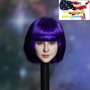 1/6 Female head Chloe Purple hair for 12" figure phicen worldbox SDH036 C ❶USA❶ - Picture 1 of 3