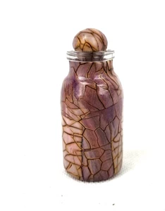 Estatuilla china botella de tabaco de vidrio pintado de 2,5" - Imagen 1 de 6