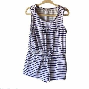 Art & Eden Nelli Romper Organic Blue Stripe 5 - Picture 1 of 10