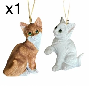1 Adorno de Resina para Gato - Gris Blanco Naranja Navidad Regalo de Cumpleaños Linda Estatuilla - Imagen 1 de 8
