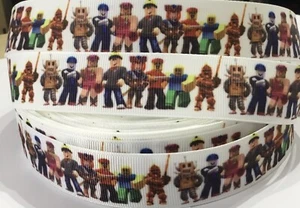 ROBLOX Grosgrain Ribbon 1 inch (25mm) width, for craft, hair, cake deco etc - Picture 1 of 2