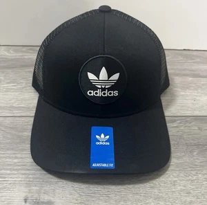 Adidas Originals Tonal Circle Trucker Mesh Adjustable Snapback Cap Hat - New - Picture 1 of 7