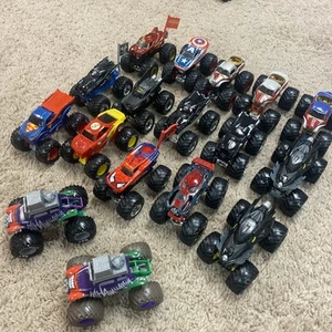 Huge Super Hero Monster Jam And Hot Wheels Monster Truck Lot- Batman, Ironman - Picture 1 of 23