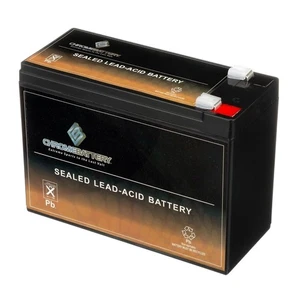 12V 10.5AH [WIDE] Sealed Lead Acid (SLA) Battery - T2 Terminals - for ZB-12-10.5 - Picture 1 of 7