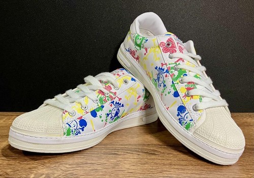 Sneakers basse Nike uomo bianche multicolore stampa grafica usate