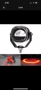 Red Arc U Beam Arch Forklift Safety Warning Light Area Pedestrian Lamp 12-60V - Picture 1 of 4