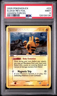Pokemon Elekid EX Unseen Forces Reverse Holo Rare #23 PSA 9 Mint - Image 1 of 4
