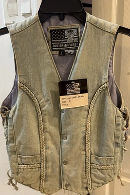 Chaleco Denim Motocicleta Damas EE. UU. Motociclista Dream Apparel Mujer Chaqueta de Montar (S) Foto 1 de 4