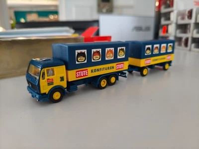 Albedo LKW MB SK HÄNGERZUG  "STUTE KONFITÜR"  Modelljahr 1983, unbespielt in OVP - Bild 1 von 3