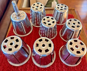 8 Stück + Schaft Vintage KitchenAid - Wohnmobil Aufsätze - Metall - für Rotor Gemüseschneider - Bild 1 von 6