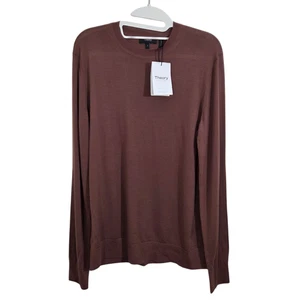 NWT Theory Regal Wool Sweater Crew Neck Merino Finch Men's Quiet Luxury - Picture 1 of 11