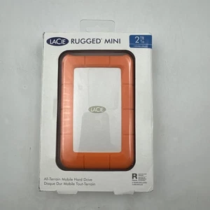 NEW LaCie Rugged Mini 2TB External Hard Drive Factory Sealed Retail Box - Afbeelding 1 van 6