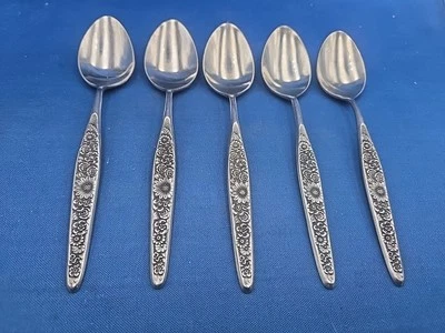 Lot of 5 Interpur  JARDINERA Stainless Teaspoons 6 1/2" - Image 1 of 4