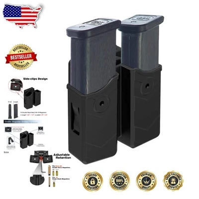 Tactical Double Mag Holder, Adjustable Cant, Secure Retention, Polymer, Black - Image 1 of 4