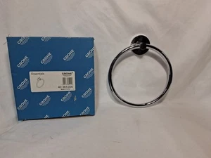 Grohe 40365001 Essentials Towel Ring, Polished Chrome, 7" dia. - Picture 1 of 4