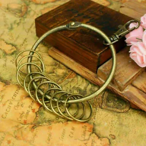 New Large Retro Vintage Alloy Key Rings Bronze Round F3Q3 K6T2 Keychain BEST - Picture 1 of 9
