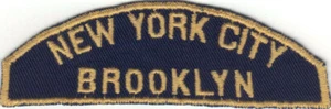 CUB SCOUT BGS NEW YORK CITY BROOKLYN BLUE & GOLD FULL STRIP WHITE BACK STITCH - Picture 1 of 2