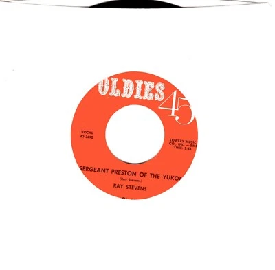 RAY STEVENS:   SERGEANT PRESTON OF THE YUKON / ACE CANNON: SUGAR BLUES, 45 -5619 - Image 1 of 3