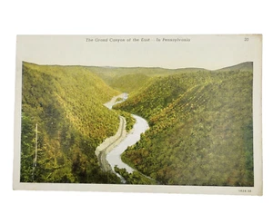 Pennsylvania PA Grand Canyon East Pine Creek Gorge 1930s Linen Postcard Unused - Picture 1 of 4