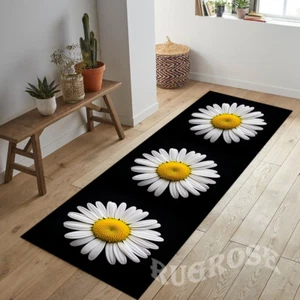 Daisy Rug, Daisy Patterned Rug, Daisy Runner Rug, Hallway Rug, Gift Runner Rug, - Picture 1 of 12