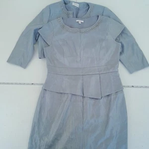 PRECIS Jacket Dress Set 16 Light Blue Womens Embellished Wedding Occasion - Picture 1 of 21