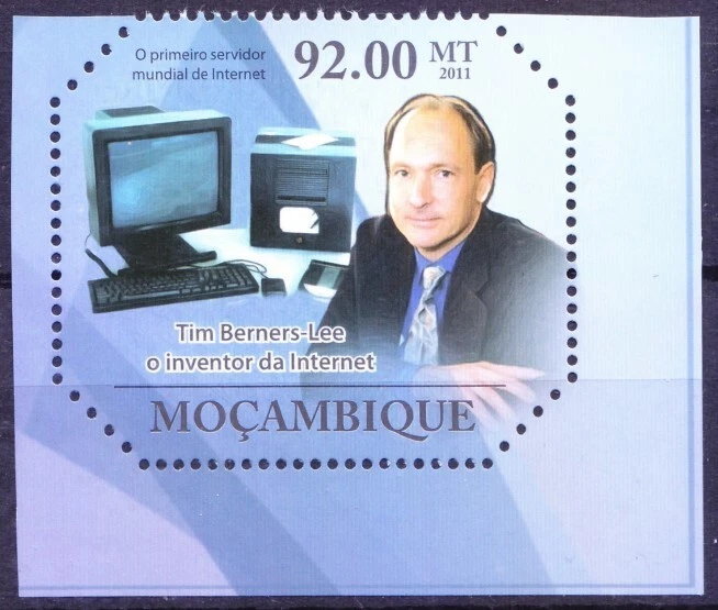 Mozambique 2011 MNH odd shape, Tim Berners Lee computer scientist WWW - Image 1 of 1