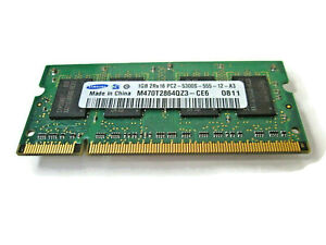 Samsung 1GB RAM 2Rx16 DDR2-667 SODIMM PC2-5300S 200 Pin Memory M470T2864QZ3-CE6