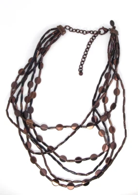 Collar de múltiples hebras con cuentas tono bronce cobre Chico's Foto 1 de 4