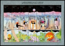 GHANA 1989+1977 SHEET midsummer night dream- SHEET african festival MNH