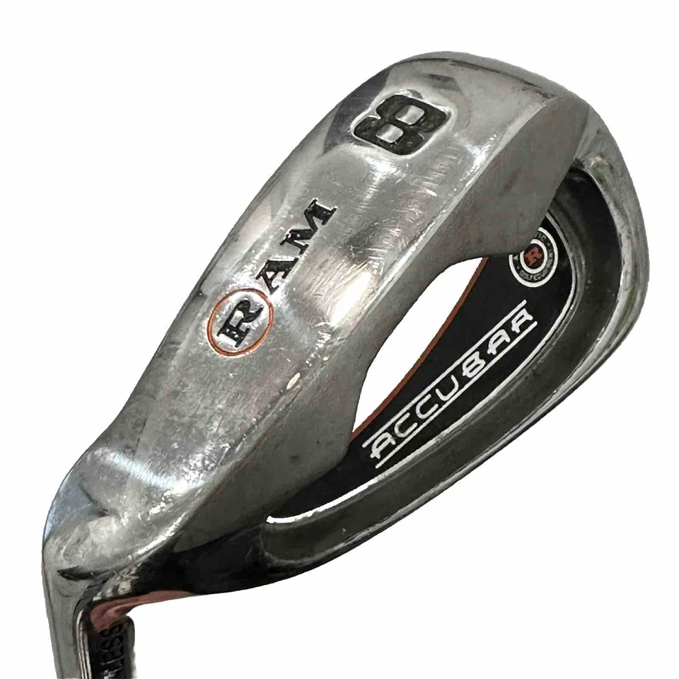 LEFTY Ram Accubar Holla Back 8 Iron Ram Pro Gold Steel Shaft 36.5” - Image 1 of 4