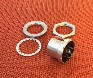 Amphenol 6 Pin Female Microphone Panel Mount Connector 91-PC6F NOS - Zdjęcie 1 z 4