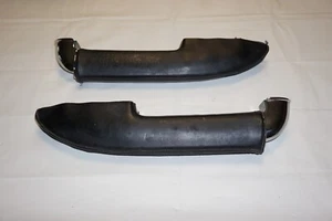 59 60 61 C1 Corvette Arm Rest Assemblies Black w/ Chrome Ends LH RH Original GM - Picture 1 of 10