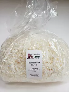 Cesta de regalo trituradas, paquete de 8 oz, nuevo stock antiguo. Corte diamante blanco. - Imagen 1 de 1