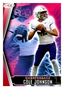 2022~Sage~Football Card~Cole Johnson~James Madison University~#171